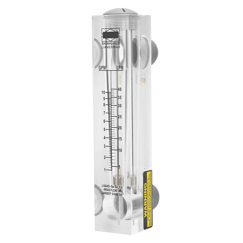 LZM-25 Acylic Flowmeter, 1-10GPM Liquid Flow Meter, Water Tube Design Liquid Flowmeter Measure, Button Panel Type Water Flow Meter, Thread Interface, External ZG1