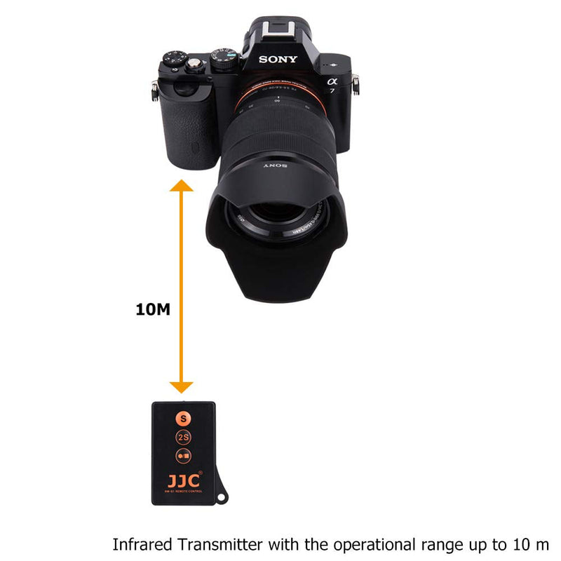 JJC Infrared Wireless Camera Shutter Remote Control Commander With Vlog Video Start Stop Function for Sony A6600 A6500 A6400 A6300 A6000 A1 A7III II A7 A7SIII II A7S A7RIV III II A7R A9 II NEX-6 NEX-7