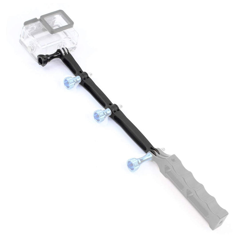 [AUSTRALIA] - 3 in 1 Extension Pivot Aluminum Alloy Arm – Adjustable Monopod Bracket for GoPro Hero 4 5 6 7 8 9 Black Silver Session, AKASO/Campark/YI & Other Cameras 