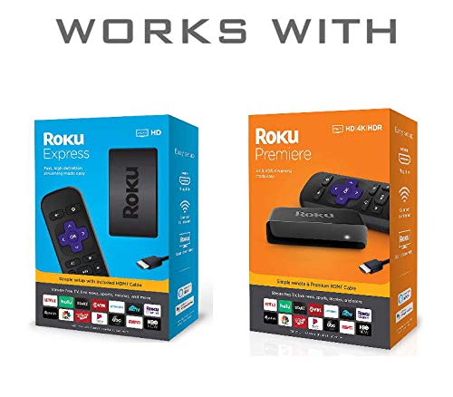 HDMI Extender Cable Wire Cord Signal Booster 0.5M 1.6FT for Roku Premier & Roku Express Streaming Media Players (Not for Other Roku Models, Please Check Your Roku Model Before Buying)