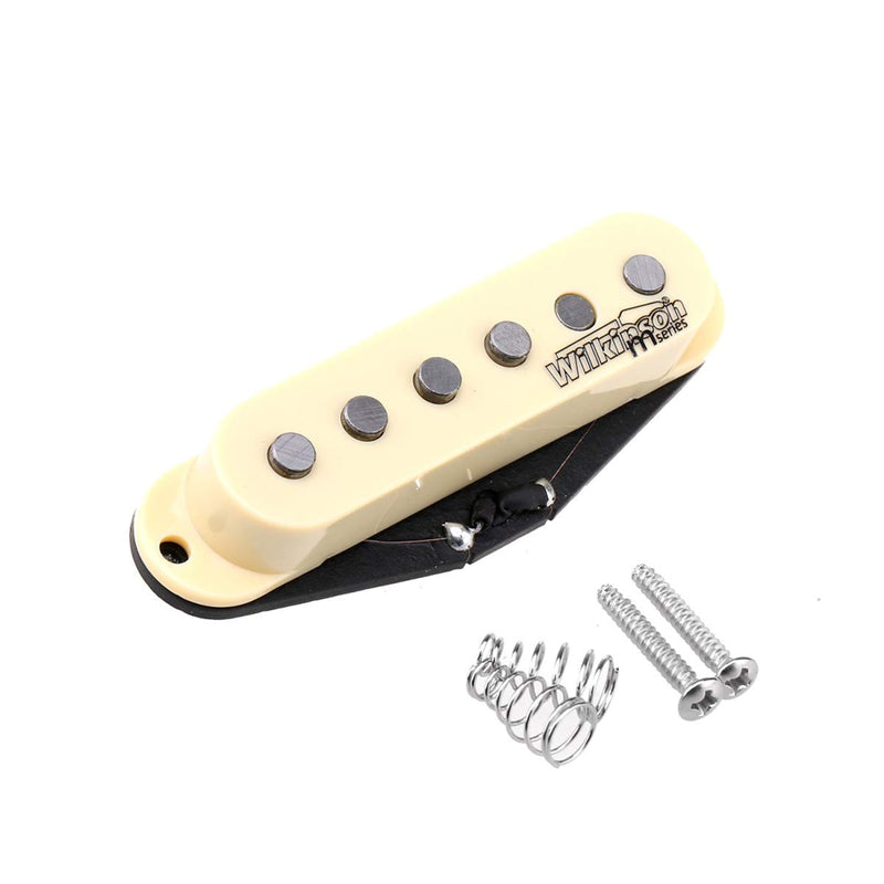 Wilkinson Vintage Tone Alnico 5 Staggered ST Strat Single Coil Pickups SSS Set for Stractocaster Electric Guitar, Cream