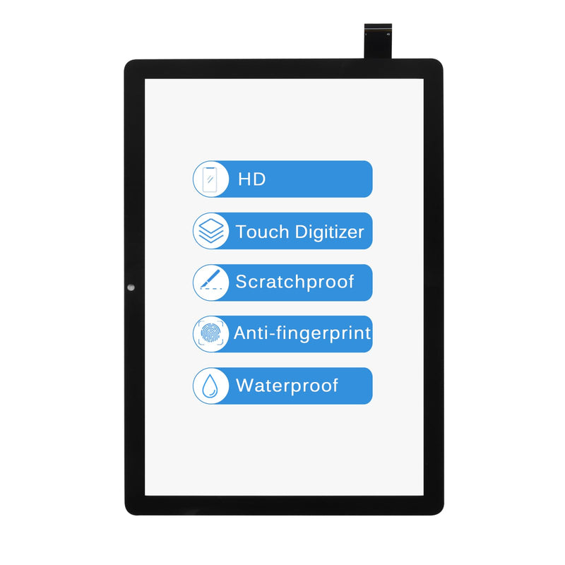 for ONN 10.1" Gen 3 Surf 2022 Tablet 100071485 Screen Replacement for ONN 100071485 Touch Screen Digitizer Replacement Sensor Glass Panel Full Repair Parts Kit with Tools (Black, Not LCD Display)