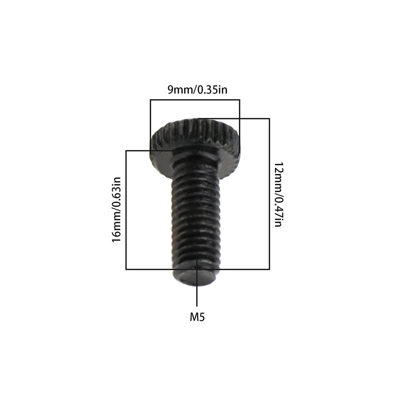 12pcs Black Tremolo Locking System Bridge Fine Tuning Screws Instrument Replacement Parts Metal M5 Compatible with Floyd Rose Electric Guitar