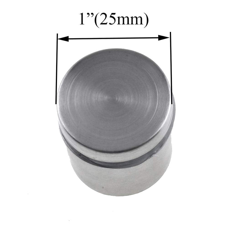 Hahiyo Standoff Screws 25mm Dia 30mm Length Nail Spike Holder Hang Prevent Scratch Damage Adjustable Free Space On The Wall 3D Effect for Advertise Glass Acrylic Sign Hook Stainless Steel Silver 4pcs 25*30mm-Silver-4Pcs