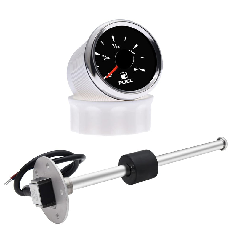 KAOLALI Fuel Sending Unit 240~33ohm 10''(250mm) Marine Fuel Gas Tank Sender + 52mm Digital Motorcycle Fuel Meter 0~190 ohm 240~33ohm