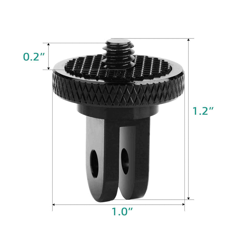 2 PCS Aluminum Camera Tripod Adapter 1/4"-20 Conversion Adapter Mount Compatible with Gopro Action Cameras insta360 and Other Standard 1/4 Accessories, 1/4 Camera Mount Adapter for GoPro Ecosystem 2 PCS