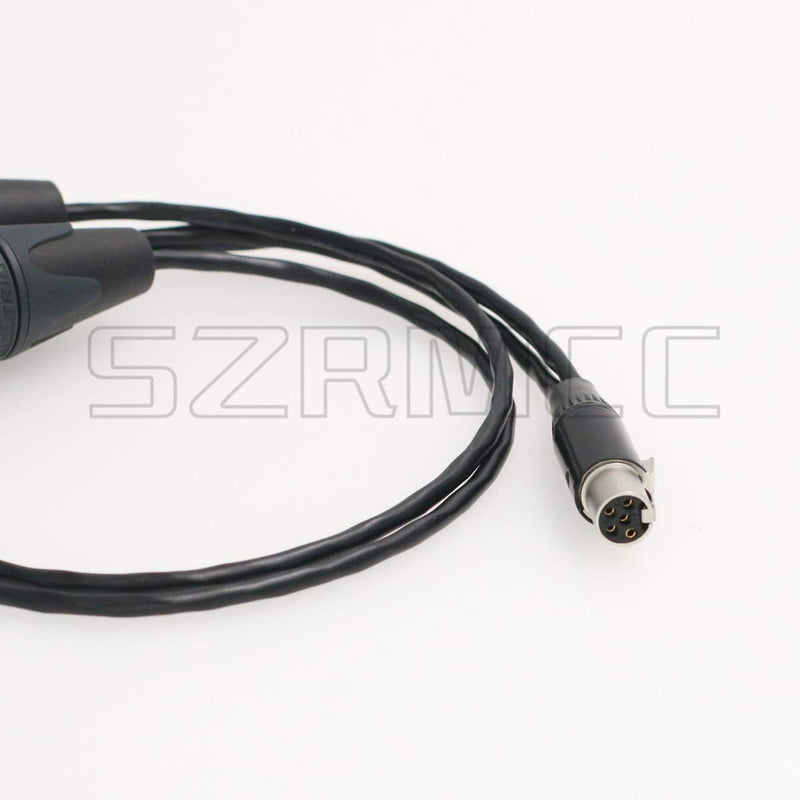 SZRMCC TA5F Mini XLR 5 pin to Dual XLR 3 Pin Audio Cable for Zaxcom QRX Field Mixer/recorders Sound Devices 633 664 688 788T