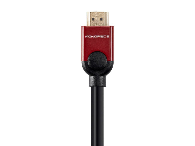 Monoprice HDMI High Speed Cable - 3 Feet - Red, 4K@60Hz, HDR, 18Gbps, 28AWG, YUV 4:4:4 - Select Metallic Series