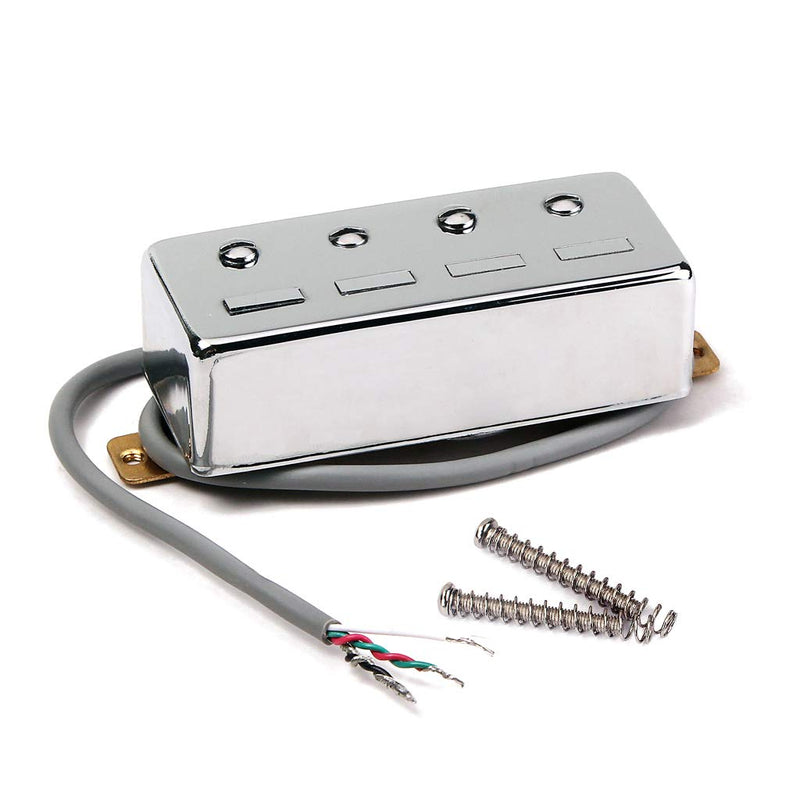 Alnicov 4 String Bass Guitar Magnetic Pickup Replacement,Chrome