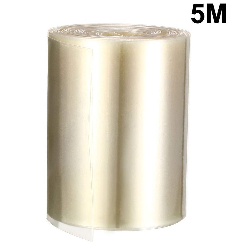 uxcell Battery Wrap PVC Heat Shrink Tubing 70mm Flat Width for 18650 Power Supplies 5 Meter Length Clear