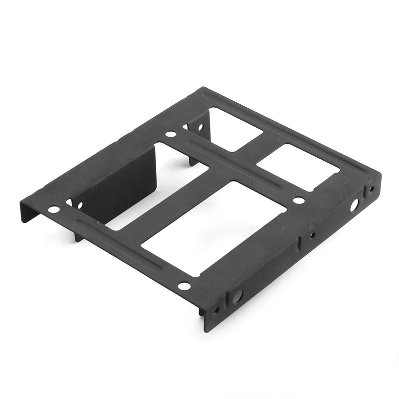 RLECS Metal Dual Desktop HDD/SSD Hard Drive Bay Mounting Holder Adapter 2.5 to 3.5 Double-Deck SSD Mounting Bracket