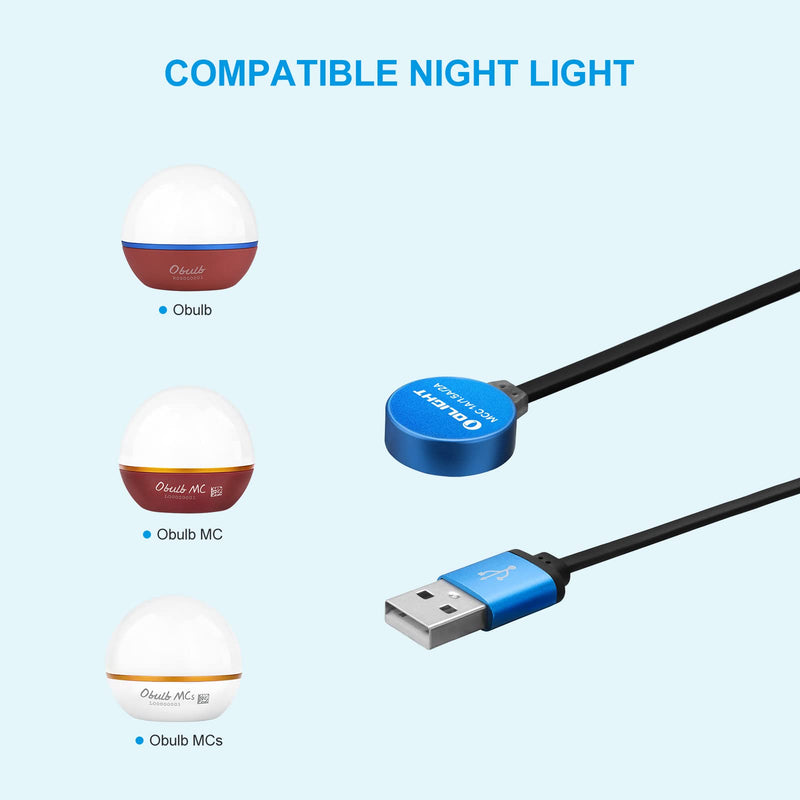 OLIGHT MCC 3 Charger Upgraded Smart Magnetic Charging Cable Only Suitable for Odin/Odin Mini/PL-Pro/Baton3/Warrior Mini2/Perun 2/Seeker 3 pro/Warrior X 3/Warrior 3s/Baldr Pro R