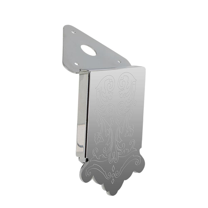 Bnineteenteam Mandolin Tailpiece Mandolin Metal Tailpiece Replacement Tailpiece Part with Screws Silver