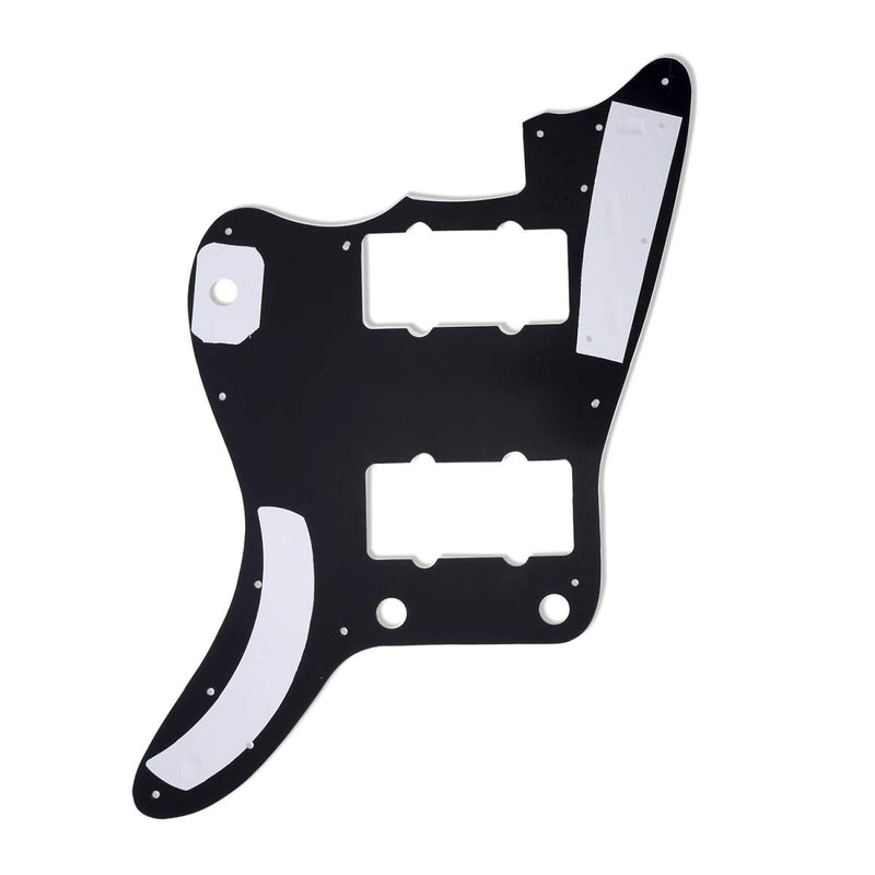 Musiclily Pro 13-Hole Guitar Pickguard for JPN Made Fender Japan Jazzmaster, 3Ply Black