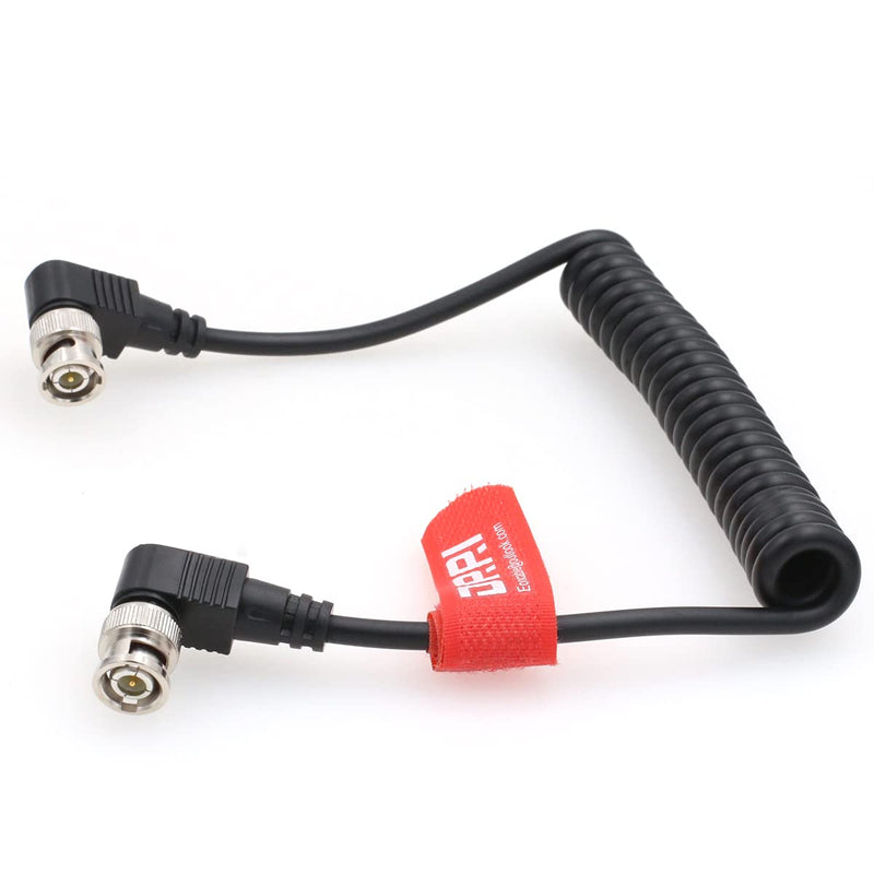 DRRI 1080p 3G HD-SD BNC to Right Angle BNC Spring Video Cable 75ohm for RED Gemini/Steadicam configurations Elbow to Elbow BNC