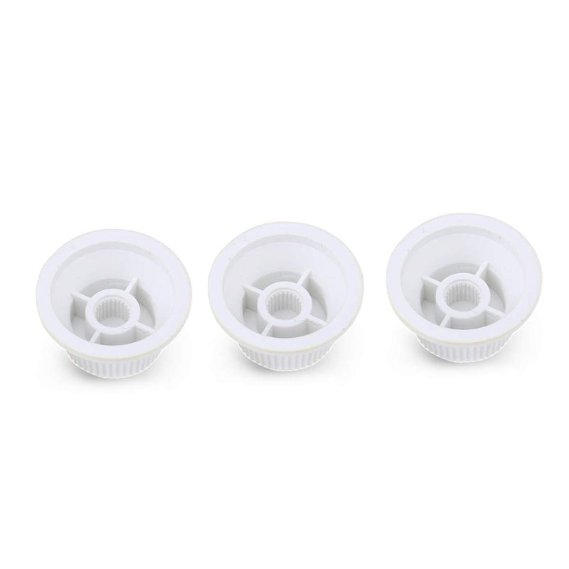 Musiclily Pro Imperial Inch Size 1 Volume 2 Tone Stratocaster Knobs Set for USA Made Strat Style Electric Guitar, White