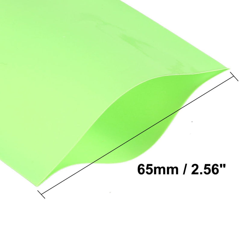 uxcell Battery Wrap PVC Heat Shrink Tubing 65mm Flat Width for AA Power Supplies 5 Meters Length Bright Green