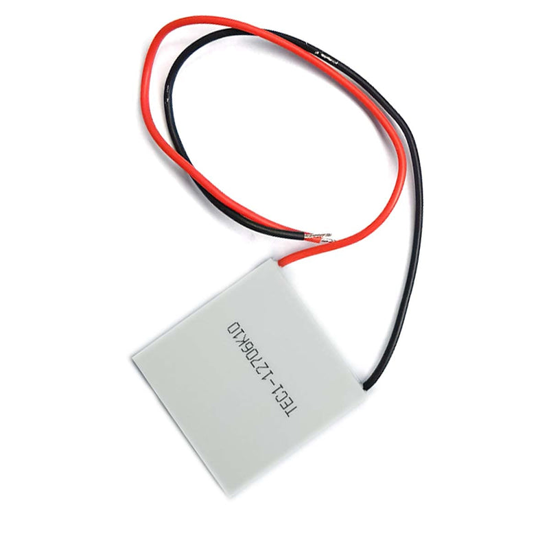 Kiro&Seeu 2pcs TEC1-12706 Heatsink Semiconductor Refrigeration Tablets 5.8A 12 Volt 60W Watt Thermoelectric Cooler Cooling Peltier Plate Module 40x40MM
