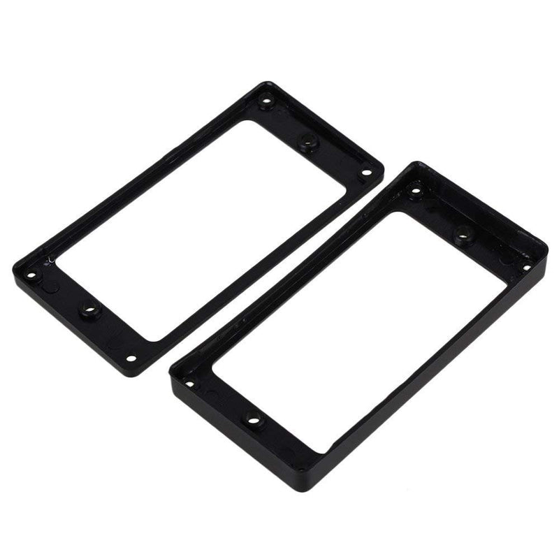 lovermusic Lovermusic 90x45mm Black ABS Arc-shaped Electric Guitar Humbucker Pickup Mounting Rings Frames Bottom Pack of 2