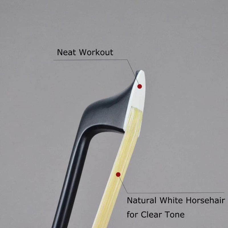 [AUSTRALIA] - New Model! Advanced Carbon Fiber Cello Bow Unique Design with Crystal Vingobow 4/4 Natural Horse Hair Cello Bow 