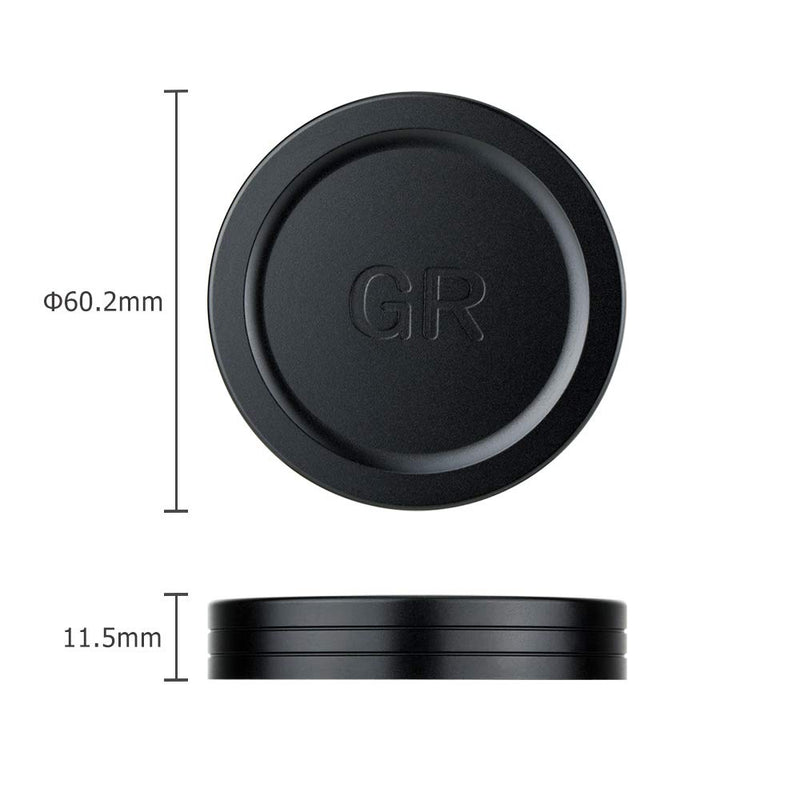 JJC Lens Cap Cover Protector for Ricoh GR III GRIII & GR II GRII Made of Aluminum Alloy & Soft EVA Interior -Black