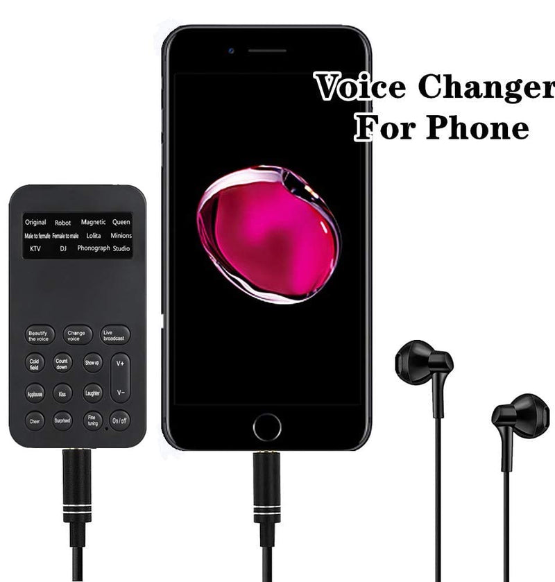 CofeLife Voice Changer Headsets, Gen2 Sound Maching Handheld Microphone Voice Changer Sound Effects Machine for Phone/PS4/Xbox/Switch/IPad/Computer/Laptop/Anchor/Cam Girl/Kids