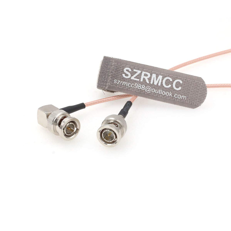 [AUSTRALIA] - SZRMCC BNC Male to Right Angle BNC Male 75ohm HD-SDI 3G RG179 Video Coaxial Cable for ARRI RED Blackmagic Cameras Atomos SmallHD Monitor (80cm) Straight to Right Angle 80cm 