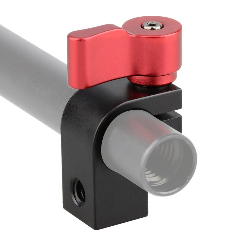 [AUSTRALIA] - CAMVATE 15mm Single Rod Clamp with Two 1/4"-20 Screw Hole for Camera DSLR Rail System(Red, 2 Pieses) - 1781 