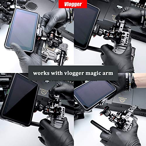 YDP Quick Release Clamp Plate Fast Loading Seat Camera Monitor Bracket Stand Head Platform Mount Base for DSLR Camera Mic Monitor Tripod Head Accessory
