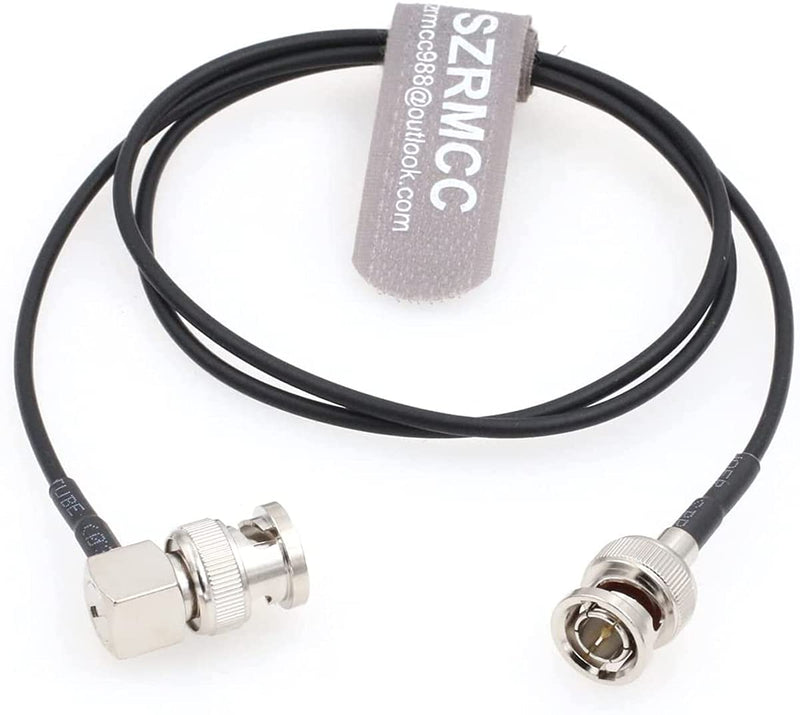 SZRMCC Blackmagic HyperDeck Shuttle Camera Monitor Radio HD SDI 3G Flexible Soft Video Coaxial RF Cable RG174 75ohm BNC Male to Right Angle Male (1m) 1m