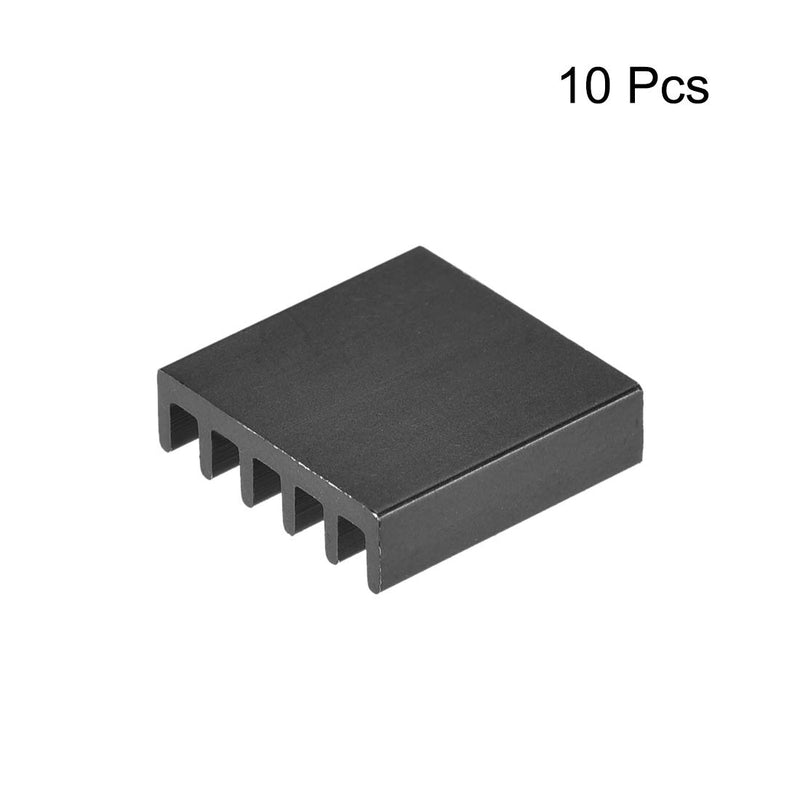 uxcell Electronics Cooler Heatsink for MOS GPU IC Chip Black 14 x 14 x 4 mm 10pcs 14x14x4mm