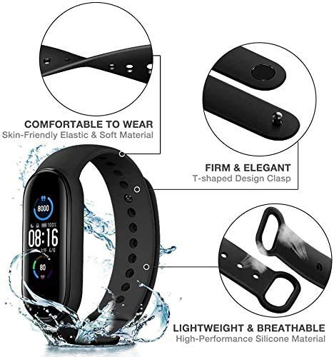 Baaletc Bands for Mi Band 5 Strap/Amazfit Band 5 Strap Replacement Wristband Xiaomi Mi Band 5 Accessories Watch Band for Men Women Xiaomi 5 Wrist Band