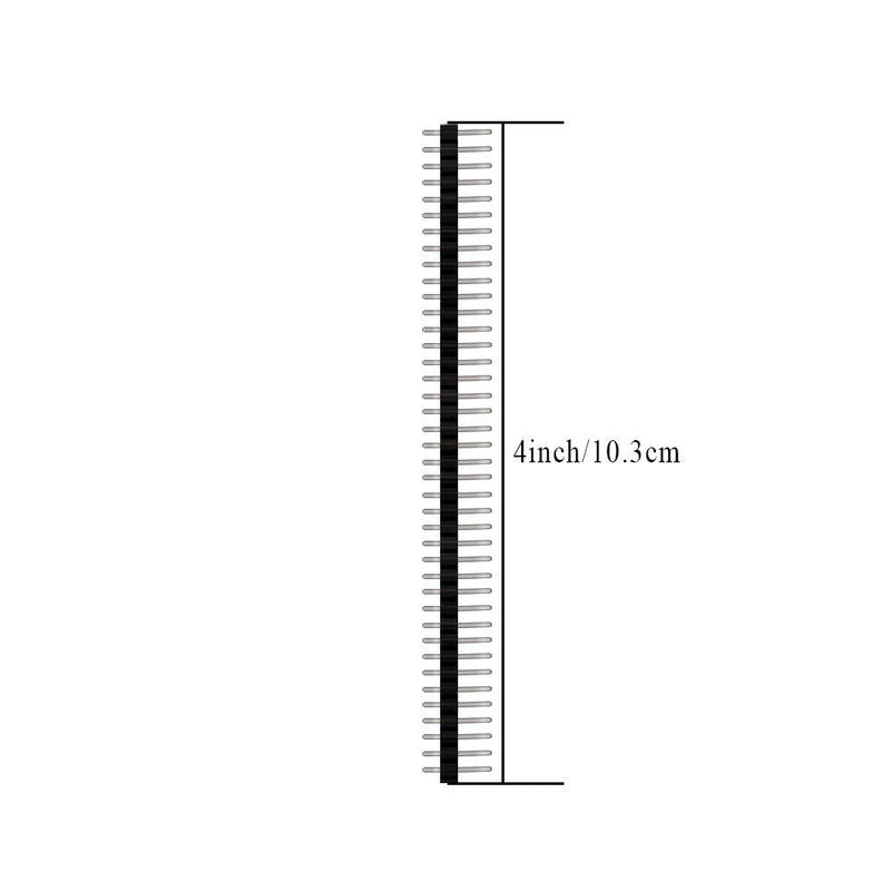 60 Pieces Breakaway Pin Header, 40 Pin 2.54mm Straight Single Row Male Pin Header Connector for Arduino Prototype Shield