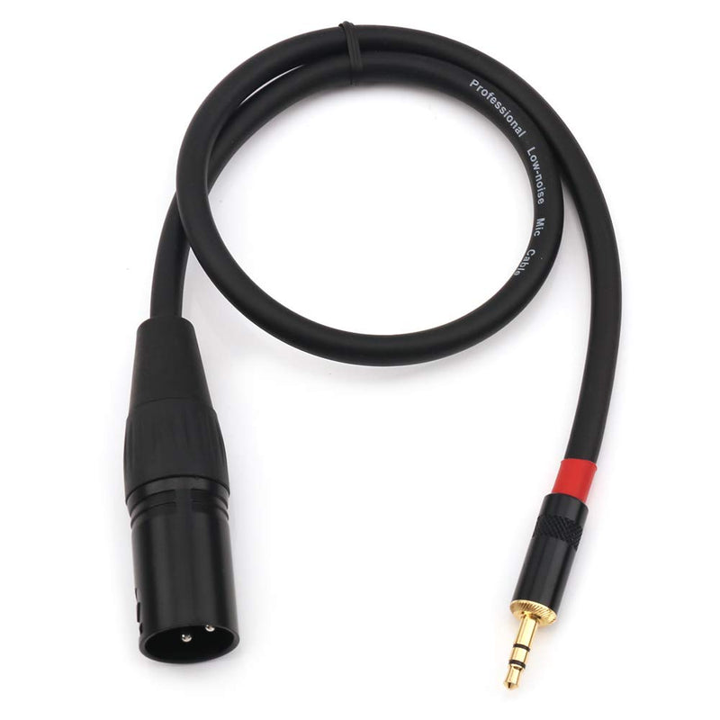 NANYI 3.5mm (1/8 Inch) TRS Stereo Male to XLR Male Interconnect Audio microphone Cable, Suitable for ipod, Mobile phone, active speakers, stage, DJ, studio audio console, 0.5M (1.6FT) 3.5 M-XLR M-1.6FT