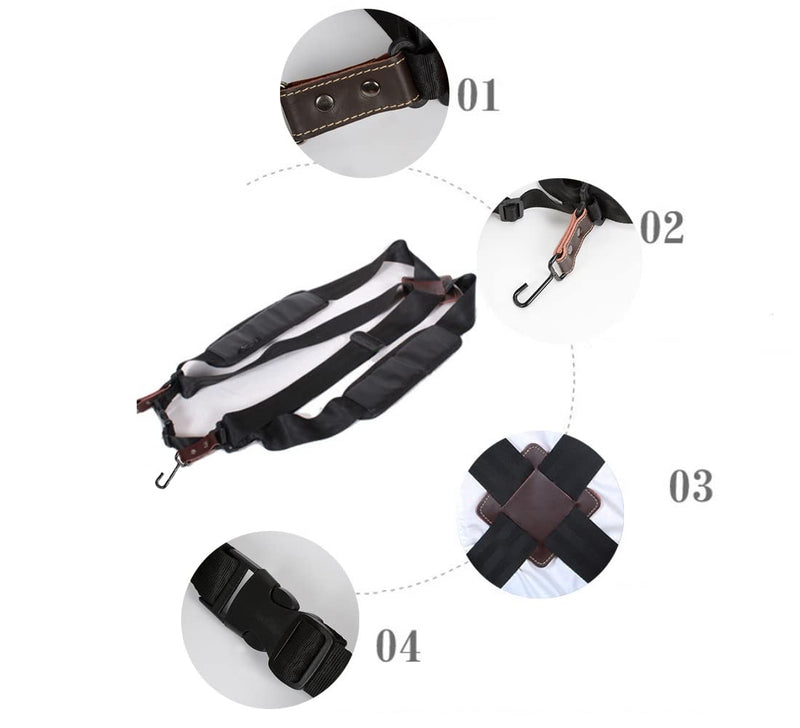 [AUSTRALIA] - Padded Djembe Shoulder Strap Adjustable African Hand Drum Sling Belt Comfort Shoulder Harness Percussion Accessories 