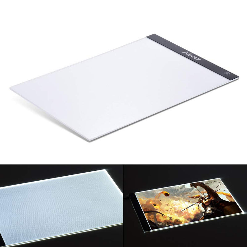 Aibecy A4 Light Box Drawing Ultra-thin Portable LED Tracer Table Painting Tracing Pad Copy Board Panel with Stepless Dimmable Brightness Memory Function for Artist Animation X-Ray Viewing Tattoo