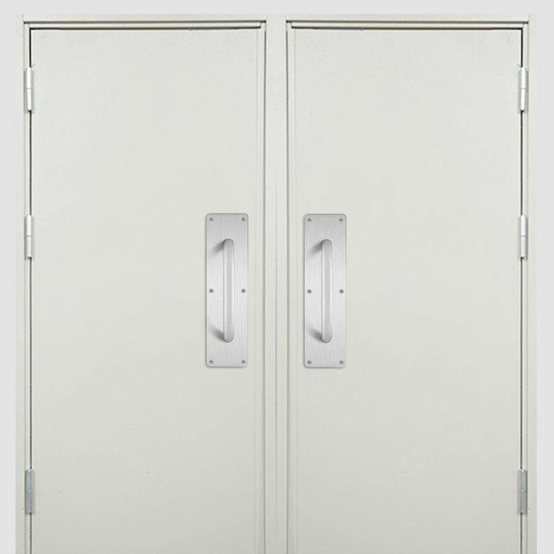 BTMB Stainess Steel Door Handle Pull Plate Commercial Door Handle,Pack of 2 (299x80mm/11.77''x3.15'')