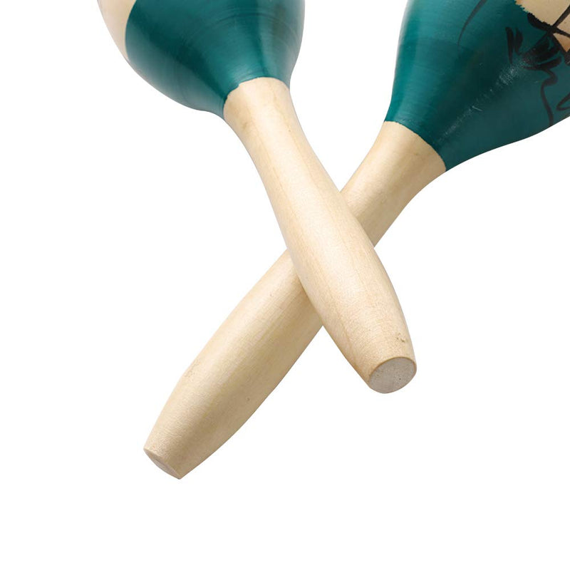 [AUSTRALIA] - Maracas Large Colorful Wood Rumba Shakers Rattle Hand Percussion of Sand of the Hammer Great Musical Instrument with Salsa Rhythm For Party,Games. (Colorful) 