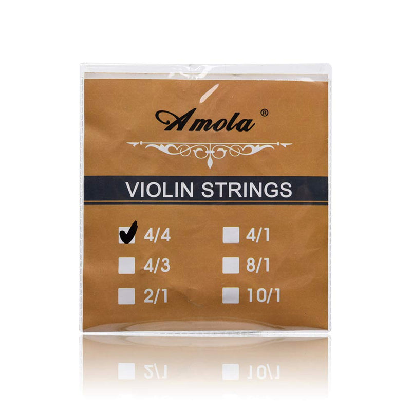 jiaoguo 10 Full Sets Nickel Ball End Stainless Steel 3/4 4/4 Size Violin Strings