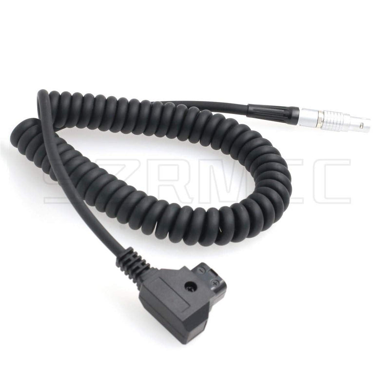 SZRMCC D-tap to 0B 2 Pin Male Coiled Power Cable for Teradek Bolt ARRI RED Paralinx Preston Transvideo SmallHD (Straight) Straight