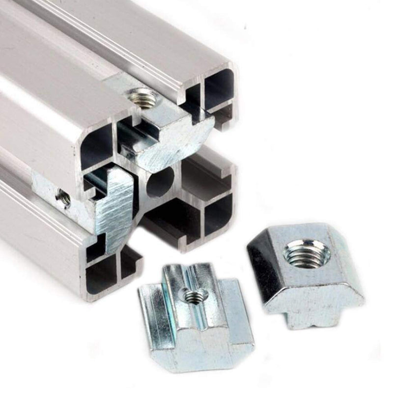 12 Sets 2020 Series Aluminum Extrusion Corner Connectors Profile Connector Set, 12pcs Corner Bracket 6mm Slot, 24pcs M5x10mm T-Slot Nuts, 24pcs M5x10mm Hex Socket Screw Bolt