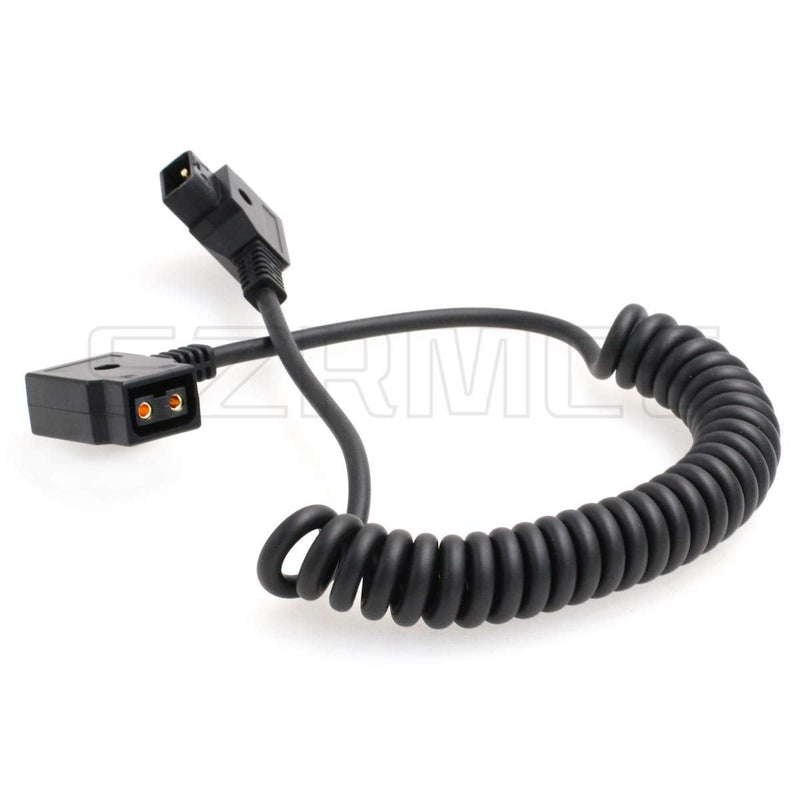 SZRMCC Interface Conversion Coiled Cable D-Tap 2 Pin Male to Female for IDX Anton-Bauer Battery ARRI Red Camera (Coiled Cable)