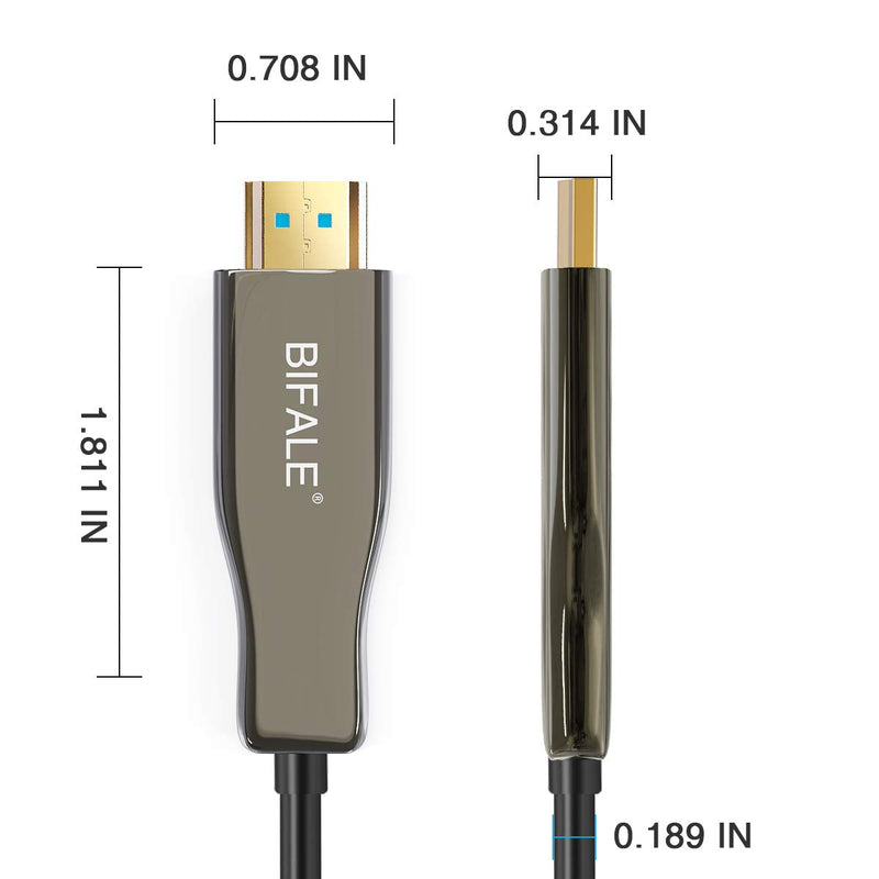 Fiber HDMI Cable 40ft, BIFALE Fiber Optic HDMI 2.0b Cable Supports 4K60Hz, 18Gbps, HDR10, ARC, 4:4:4, HDCP2.2 Optical HDMI Cable Compatible with Apple TV, Nintendo, Roku TV, Xbox 360 One 40Feet