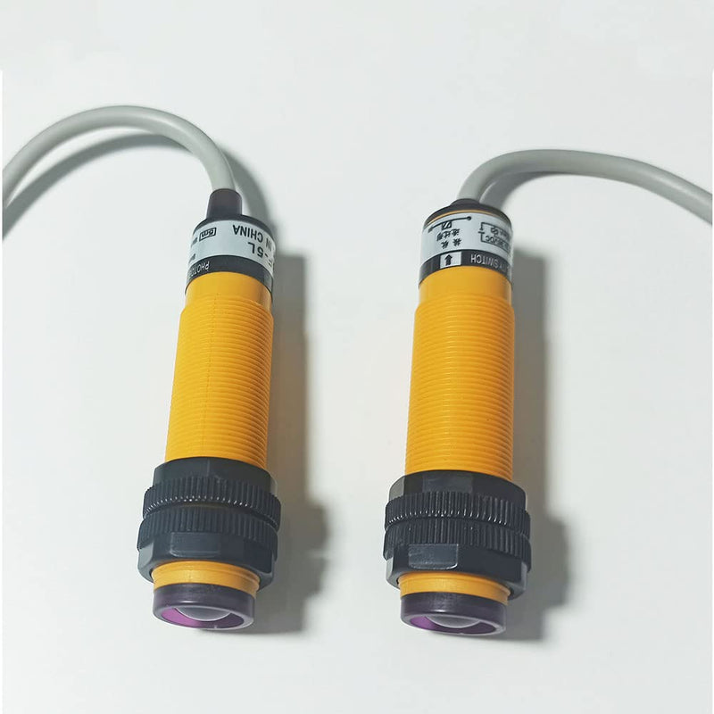 ATO 1 Pairs M18 Infrared Through-Beam Photoelectric Switch Sensor, Round Type DC 6-36V M18 PNP NC