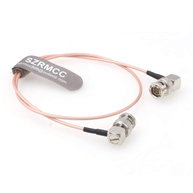 [AUSTRALIA] - SZRMCC Right Angle BNC Male to Right Angle BNC Male 75ohm HD-SDI 3G RG179 Video Coaxial Cable for ARRI RED Blackmagic Cameras Atomos SmallHD Monitor (80cm) Right Angle to Right Angle 80cm 