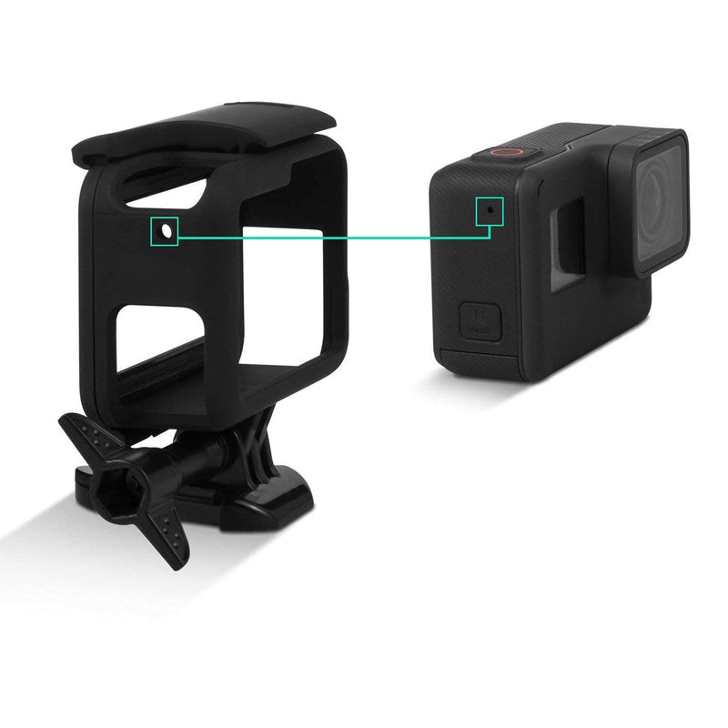 [AUSTRALIA] - Kourpar Protective Housing Case Compatible with GoPro Hero7 Black Camera Frame Protector for Hero 7 Silver Holder Mounts for Hero7 White Border for Go pro Hero 6 Black Shell Fit go-pro Hero 5 