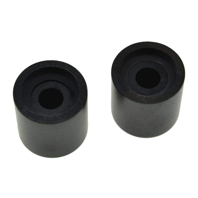 KAISH 2-Pack Wood Knobs Tele Style Flat Top Dome Knobs Guitar Bass Wood Knob Barrel Knobs Ebony Wood