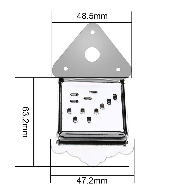 Fafeims Mandolin Tailpiece Gold Mandolin Guitar Tailpiece Guitar Tailpiece with Screw Instrument Replacement Accessory Silver