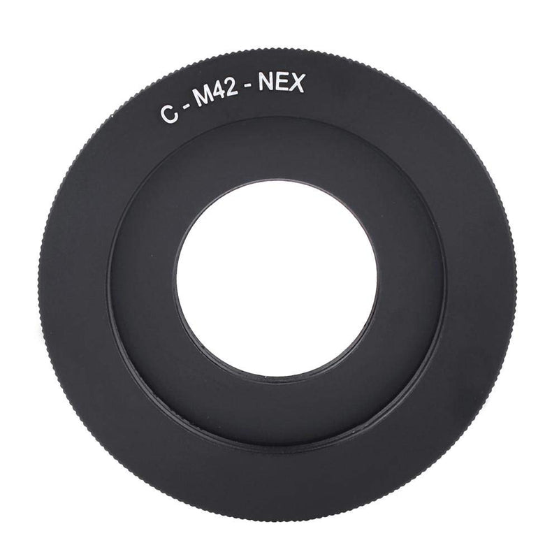 Mugast Adapter Ring, M42-C-NEX Black Lens Adapter Aluminium Alloy Camera Adapter Ring for C Mount Camera Lens/M42 Screw Mount Lens