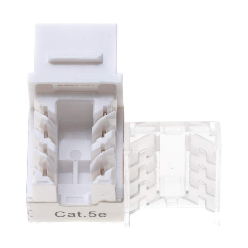 [AUSTRALIA] - SATMAXIMUM RJ45 Cat5e CAT6 Keystone Ethernet Wall Jack Punch Down UTP 45-Degree (Easy Termination Than 90-Degree), Slim Profile White - Choose a Pack of 5/10/20/30/50 (30) 30 